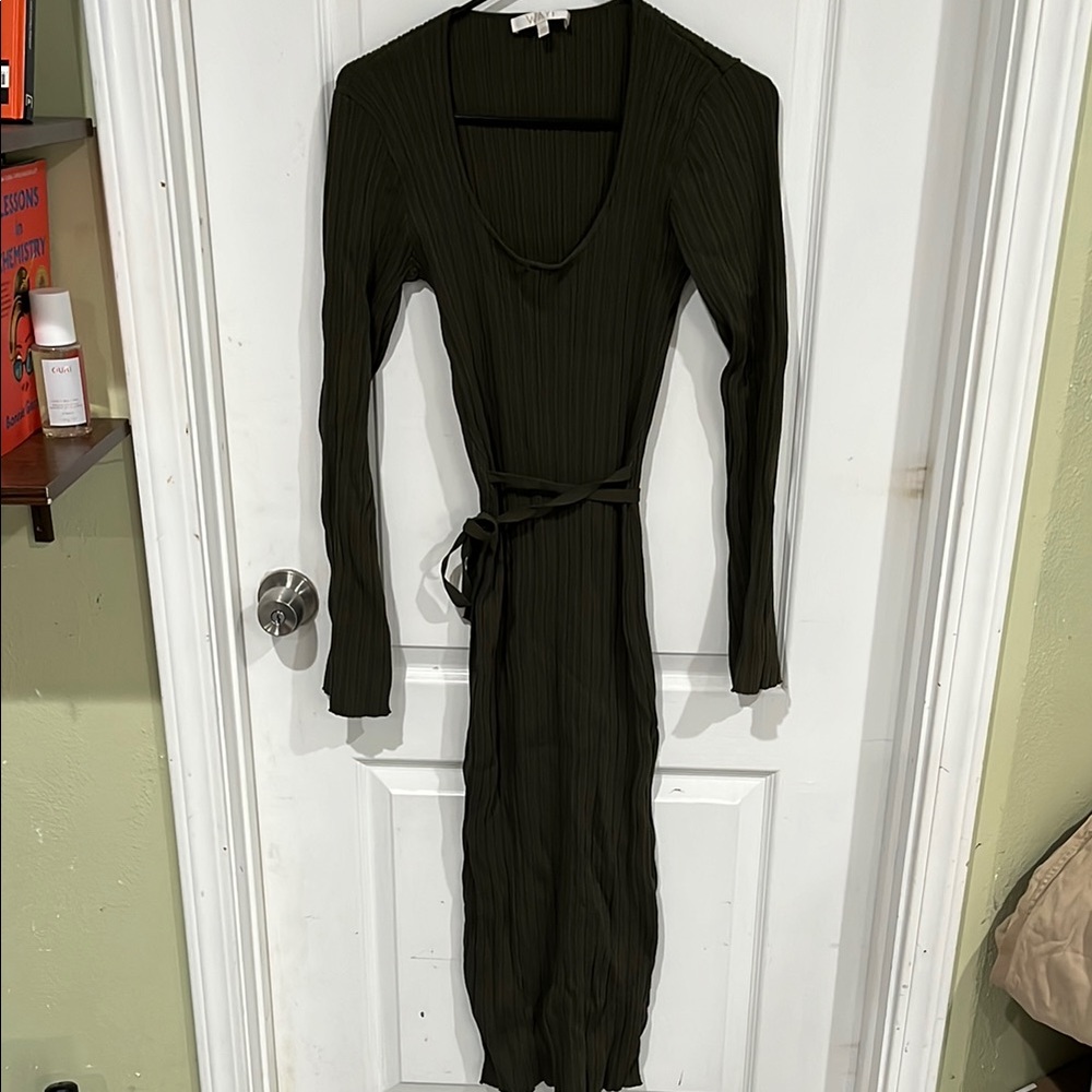 Wayf Alexi Long Sleeve Rib Dress